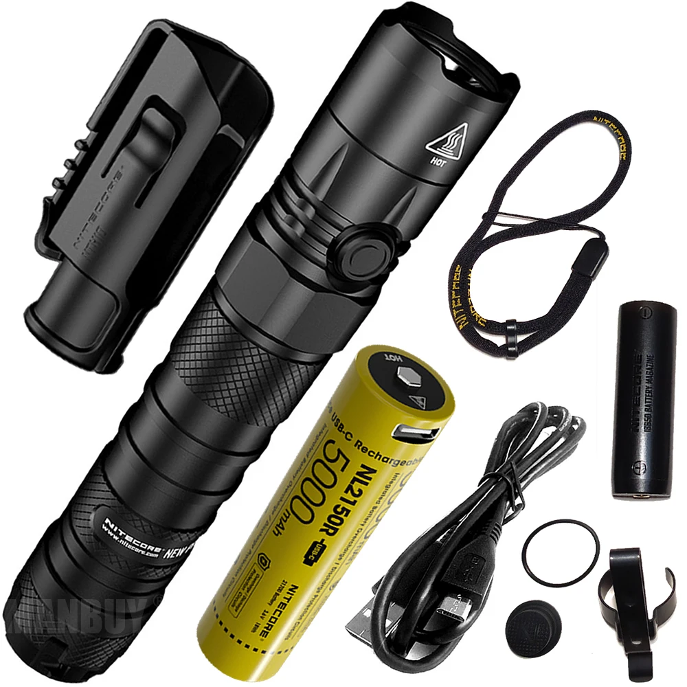 NITECORE Новинка P12 + 5000 мА/ч NL2150R USB перезаряжаемая батарея кобура для быстрого