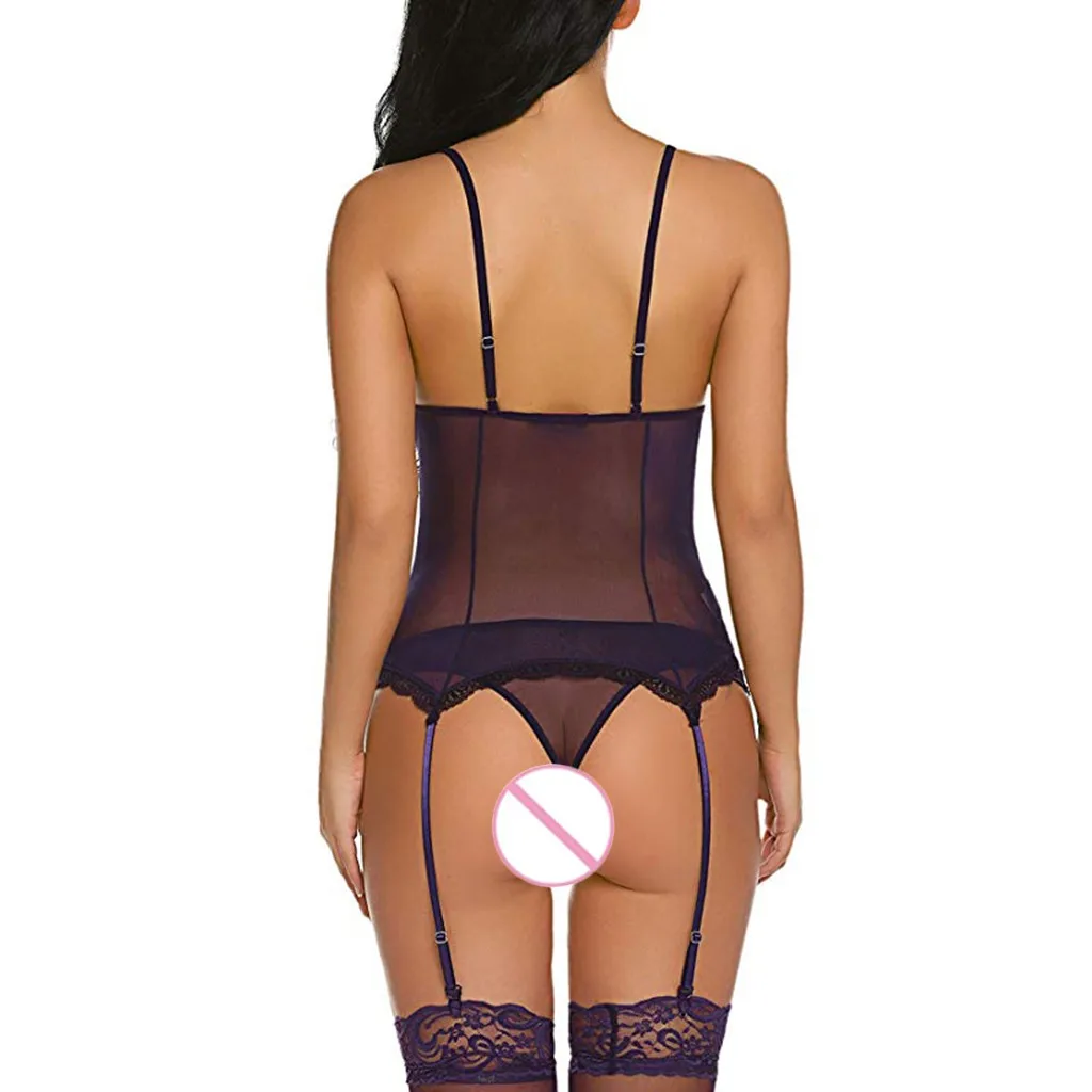 Женское Эротическое нижнее белье Порно боди кружевные стринги бэйбидол ночное