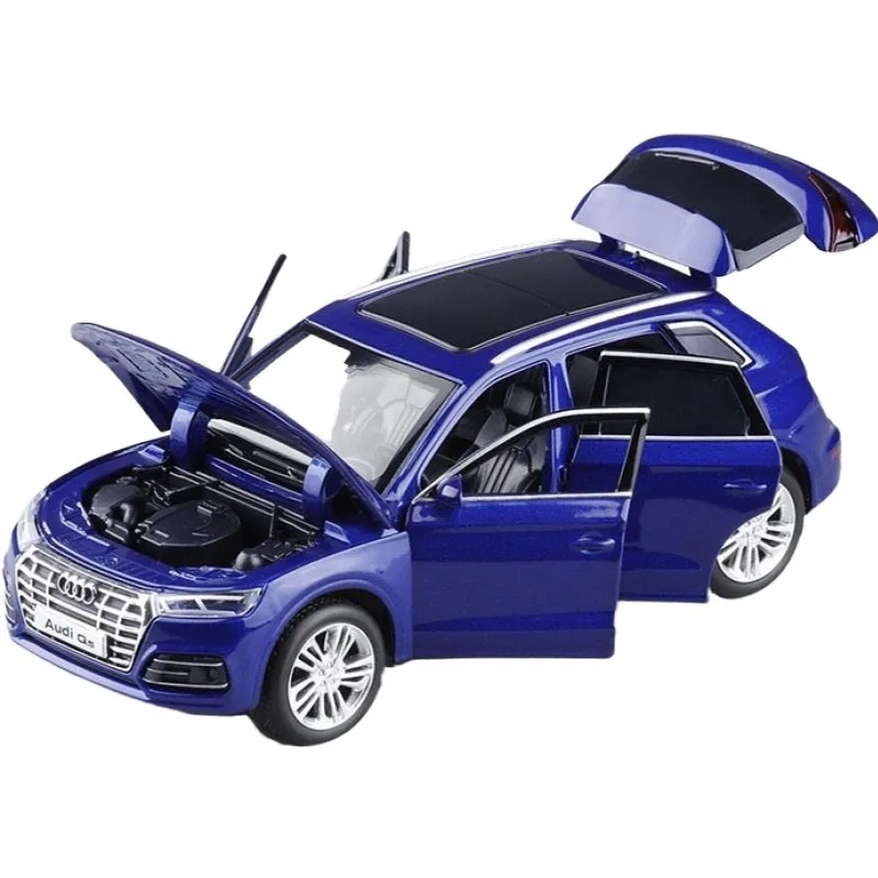 Новинка 1:32 Audi Q5 спортивный внедорожник из сплава Модель автомобиля с выдвижным