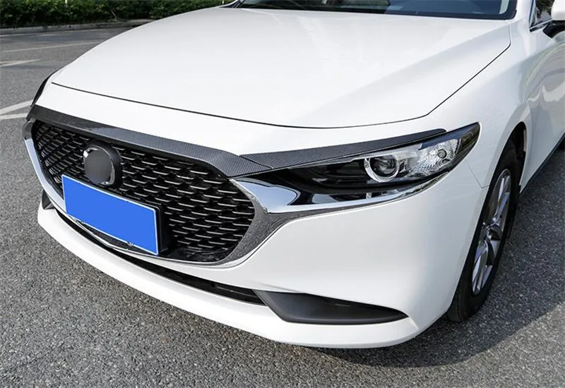 CEYUSOT для нового Mazda 3 машинный гараж из решетка отделкой полоса капот автомобиля украшения переднего бампера Грили Накладка mazda3 аксессуары M3