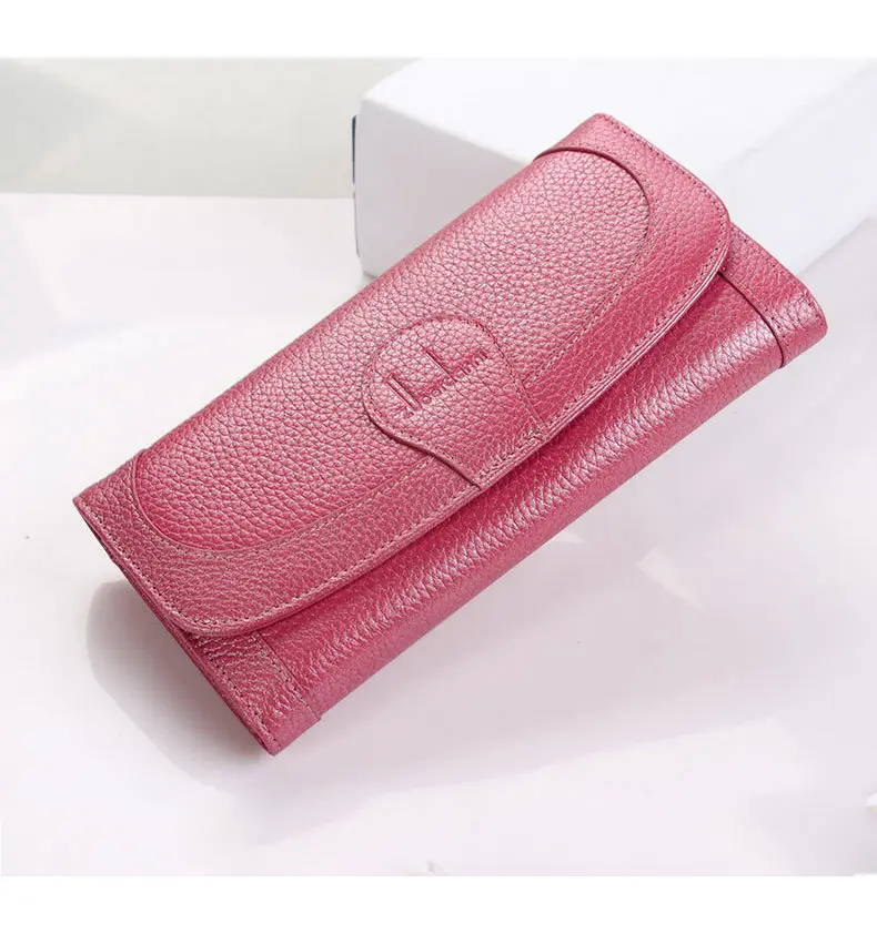 Женский кошелек из натуральной кожи того Дамский удлиненный держатель для