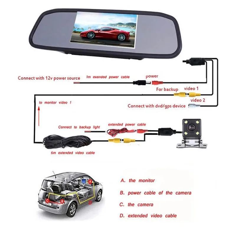 Беспроводной заднего вида Камера WI FI Реверсивный Dash Cam HD Ночное видение мини тела