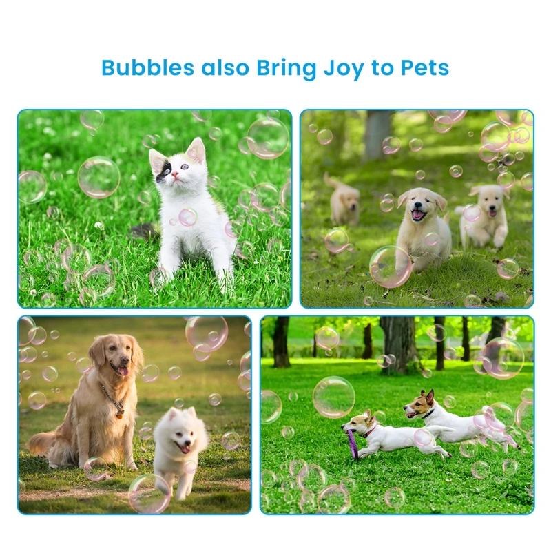 

L9CD Outdoor Game Toy for Kid Interactive Bubble Machine with Touch Sensor Children Protection Mode Bubble Maker Wedding Gift