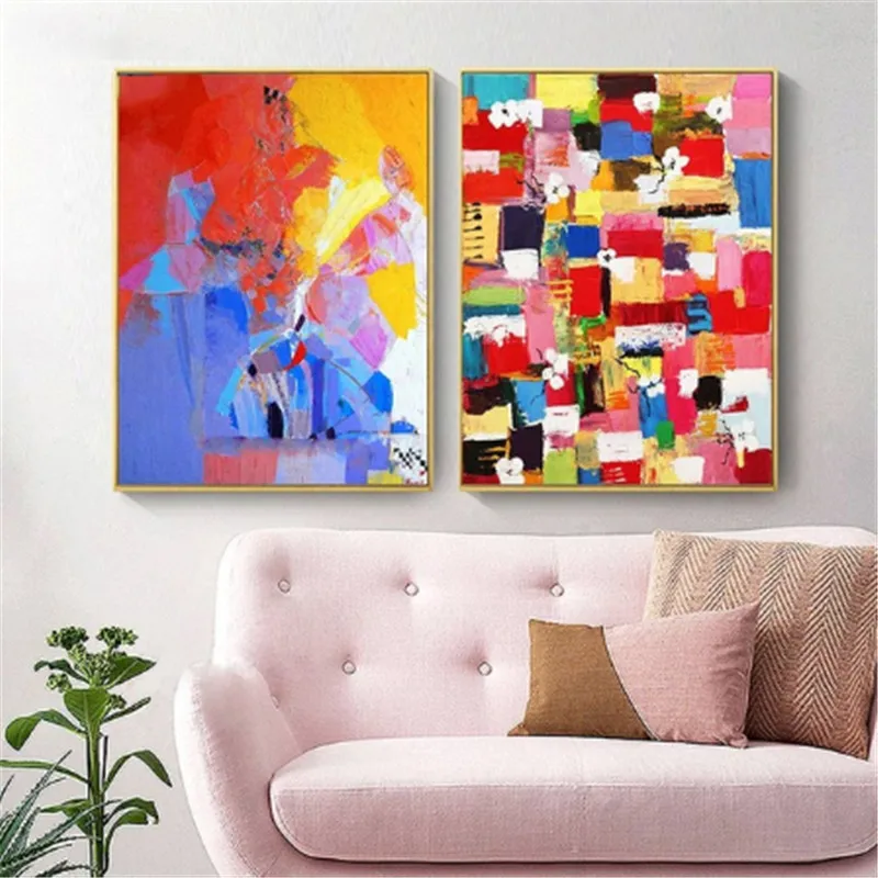 Abstract Watercolor Creative Fusion Picture Canvas Home Decorative Paintings For Living Room Nordic Artistic Posters Print | Дом и сад