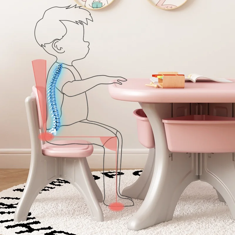 

Easy to assemble baby toys learning table stable kindergarten child chairs minimalist modern household student writing mesa