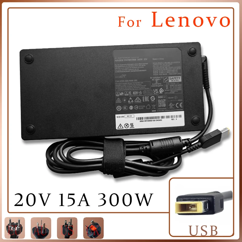

Адаптер питания 300 Вт, для Lenovo Original Saver R9000P/K Y9000K/X, квадратный порт с контактным кабелем для зарядного устройства, ноутбука, ПК, мобильной рабо...