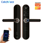 Умный дверной замок Tuya, отпечаток пальца, дверной замок, электронный замок, Wi-Fi-код, RFID-карта, ключ, цифровой засов, для домашней безопасности