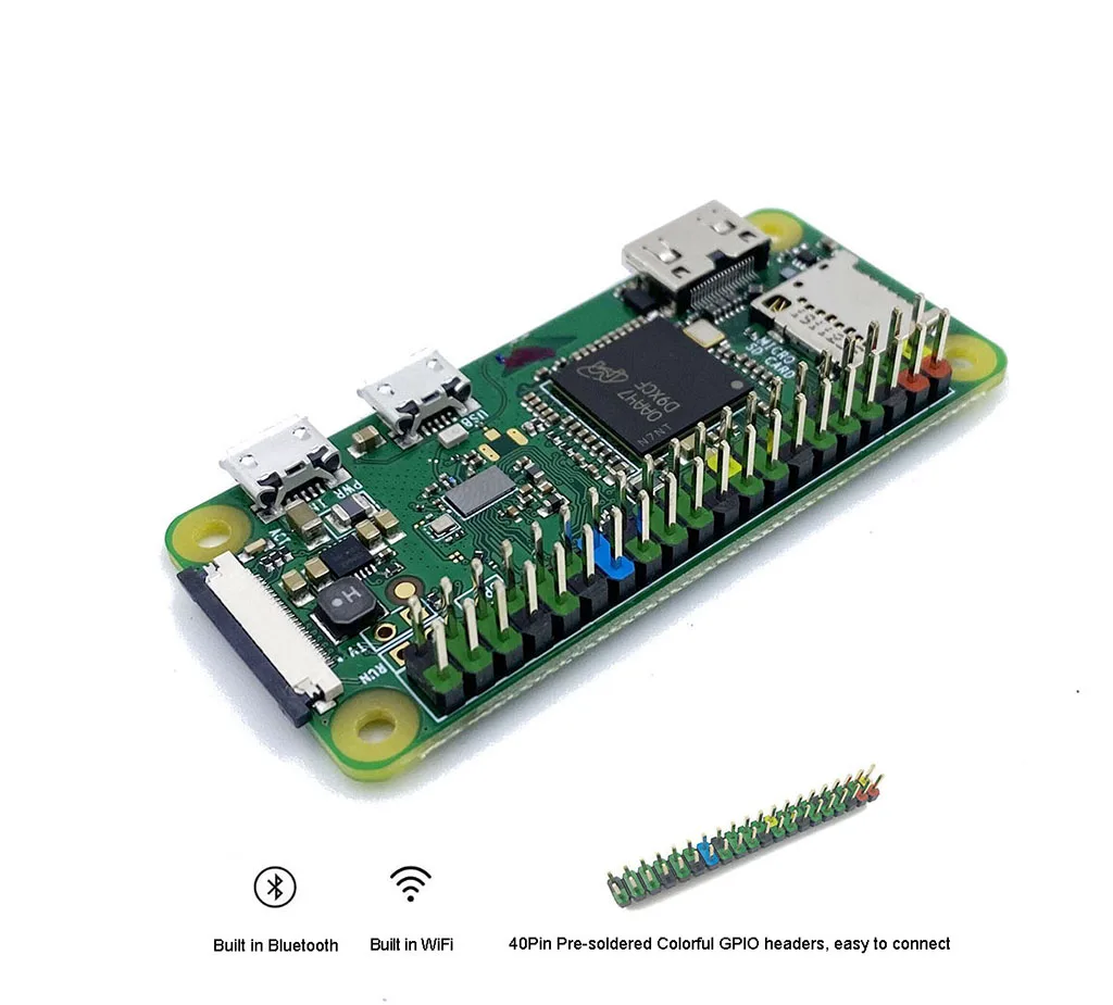 Raspberry Pi Zero WH недорогой Pared предварительно спаянные наушники GPIO с цветовой