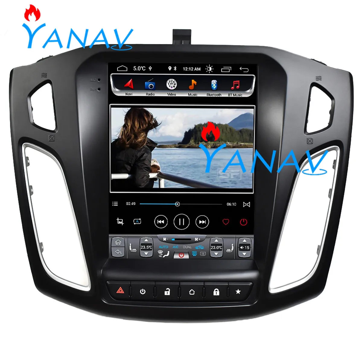 

Android Tesla style car radio multimedia player for-ford focus 2012-2018 auto GPS navigation dvd player touch vertical screen