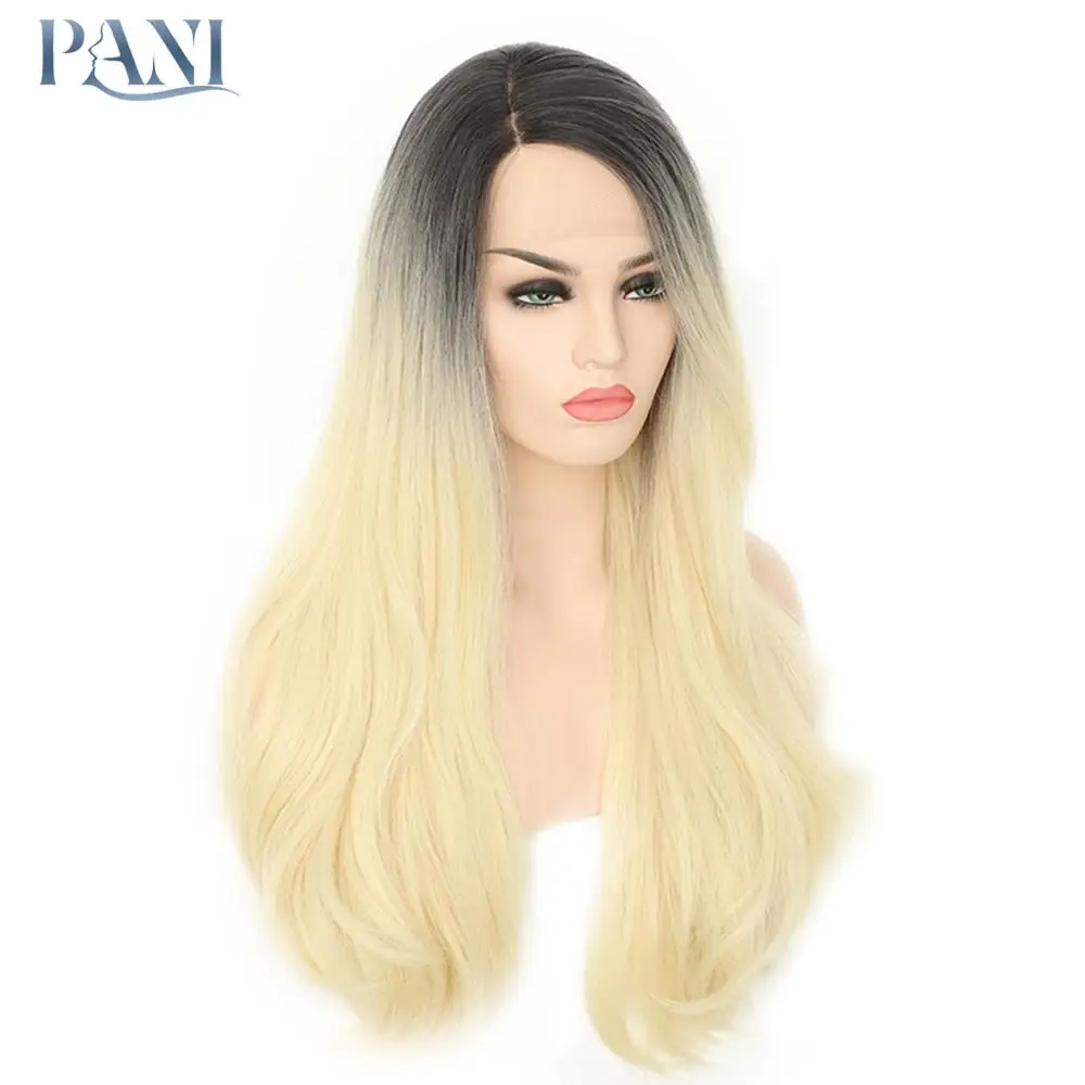 

PANI Soft Wigs For Black Women Wavy Synthetic Lace Front Hair Extension 613 Ombre Lace Front Wig Cosplay Blonde Lace Wig Natural