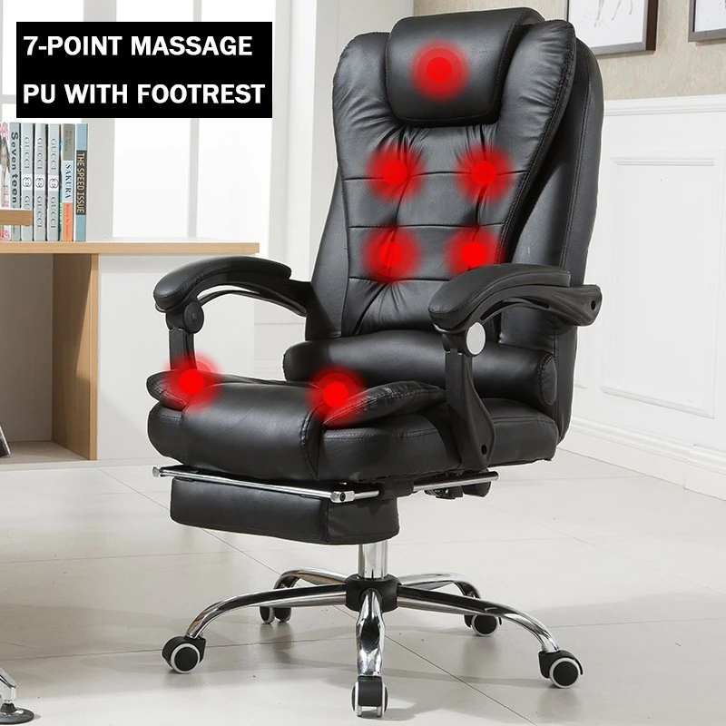 Black7 with footrest Новое поступление, простое модное компьютерное домашнее офисное кресло эргономичного дизайна, кресло для отдыха, крепкое вращающееся кресло из алюминиевого сплава - Цвет: Black7 with footrest
