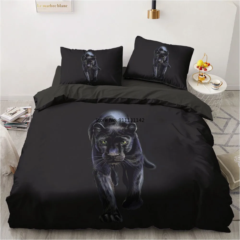 

3D Bedding Sets Leopard Leopar Duvet Quilt Cover Set Comforter Bed Linen Pillowcase King Queen Full Size 240*220 Home Texitle