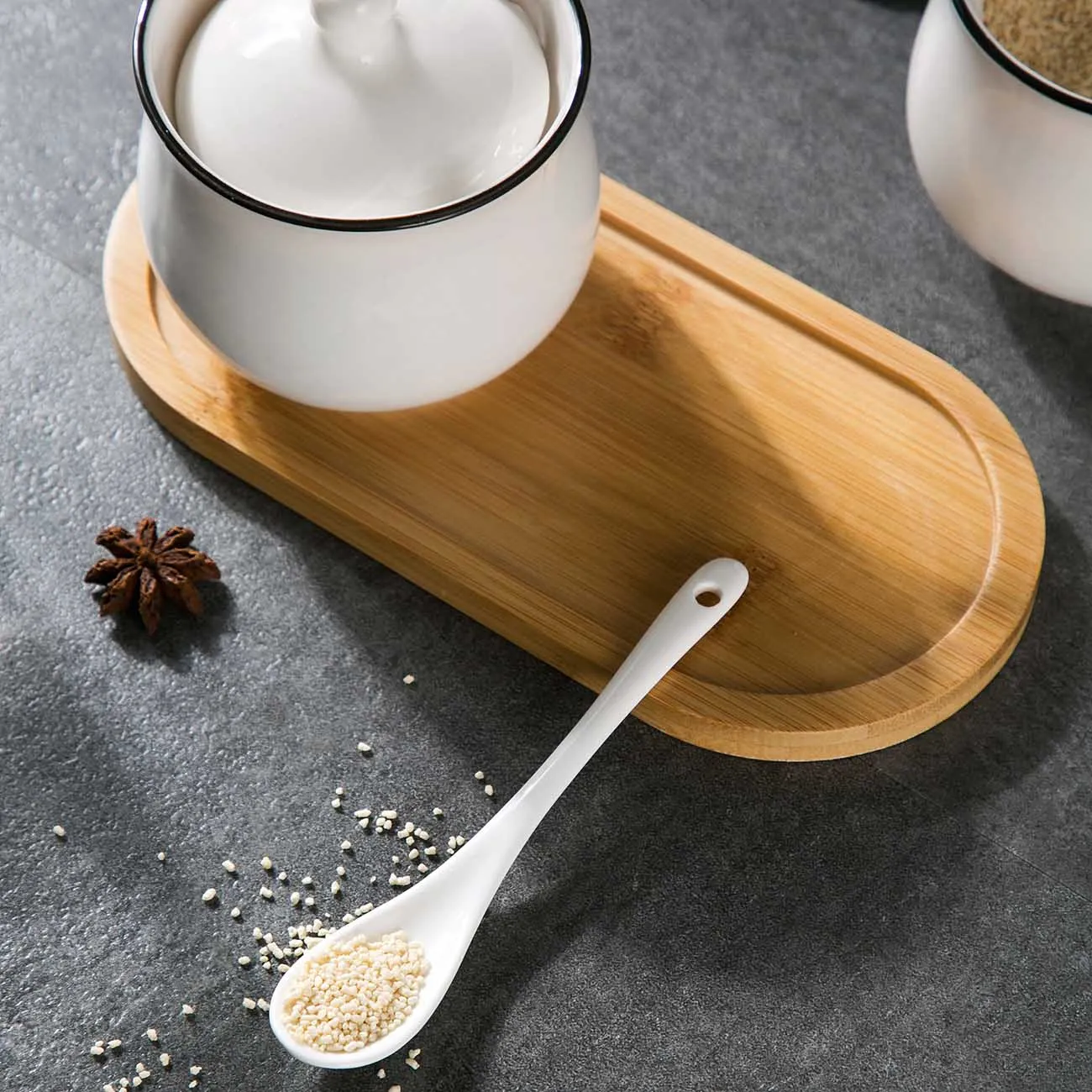 Контейнер для специй с ложкой 2 шт./компл.|Солонки и тара хранения| |