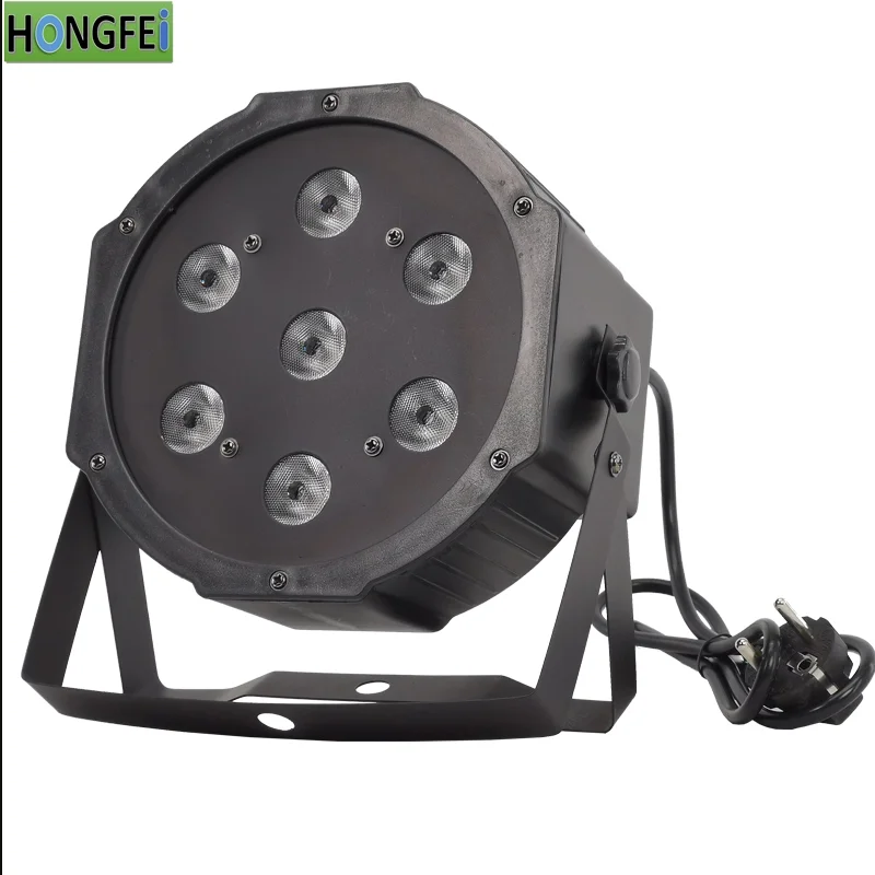 7x12 Вт светодиодный par-прожектор rgbw 4в1 led par Светильник плоский par Светильник dmx512 профессиональное dj оборудование