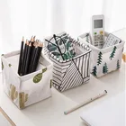 Настольный органайзер для хранения, водонепроницаемая сумка из хлопка и льна с милым принтом для хранения корзина для хранения мелочей и нижнего белья