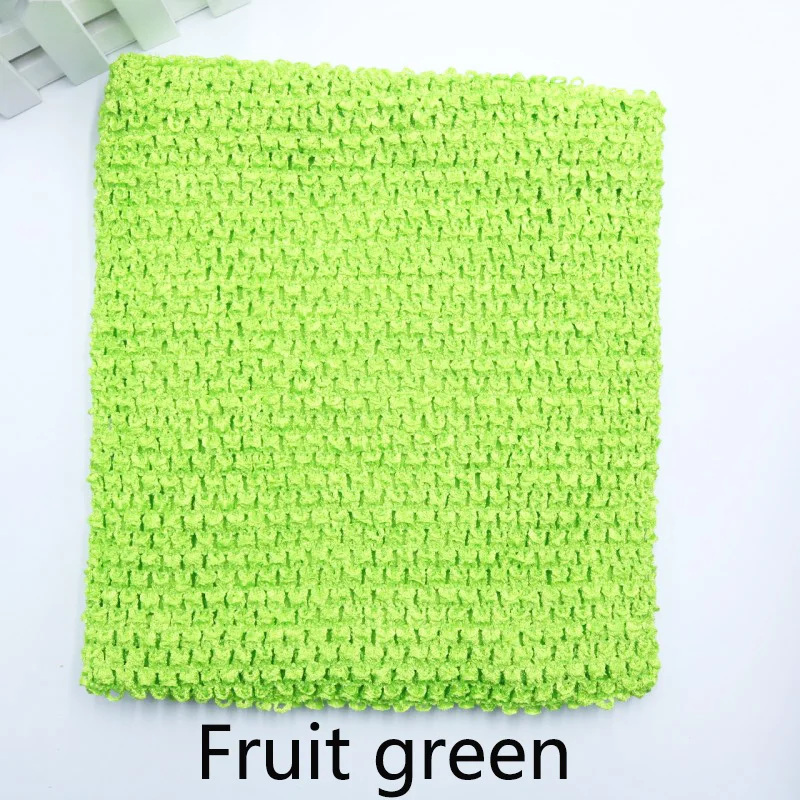 Green-fruit 23x25cm 23x25 см, 10 дюймов, эластичная трикотажная юбка-пачка для вязания крючком на груди, топ-труба для самостоятельной сборки, платье с блестками, юбка, Рождественская фатиновая кружевная ткань - Цвет: Green-fruit 23x25cm