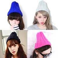 unisex hat cotton blends solid warm soft hip hop knitted hats men winter caps womens skullies beanies for girl pointed cap