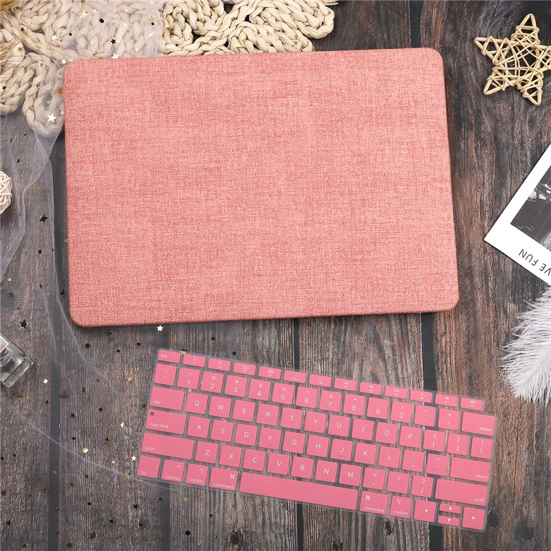 Cloth pink Для Macbook Air 13 Чехол A1932 новейшая версия Жесткий кристально чистый матовый чехол для ноутбука MacBook air 1" дюймов 13 дюймов retina дисплей - Цвет: Cloth pink