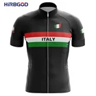 HIRBGOD 2021 для Италия Для мужчин Велоспорт Джерси короткий рукав велосипед рубашка круглый вырез горловины Национальный флаг в полоску Ropa Ciclismo,TYZ690-01