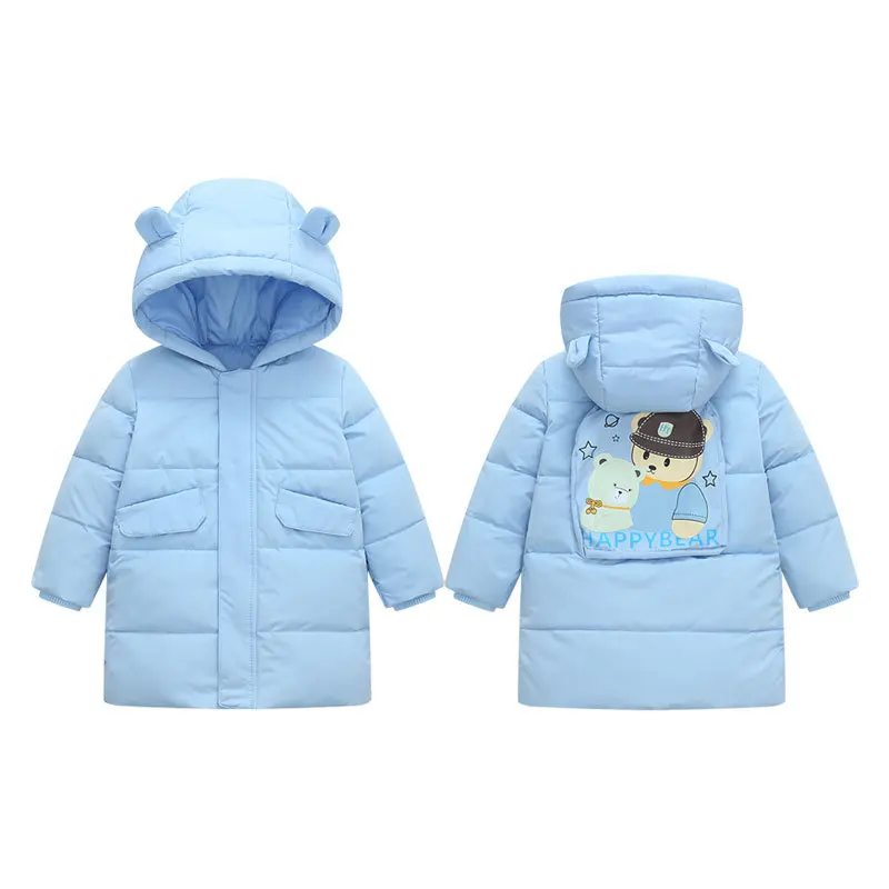 

Toddler Kids Girls Long Warm Jackets 2021 Autumn Winter White Duck Down Cartoon Hooded Outerwear Coat Boys Overcoat Clothing 6 7