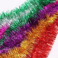 10pcs 2m wire garland tinsel hanging rattan christmas tree ornament decoration xmas wedding birthday party colorful ribbon