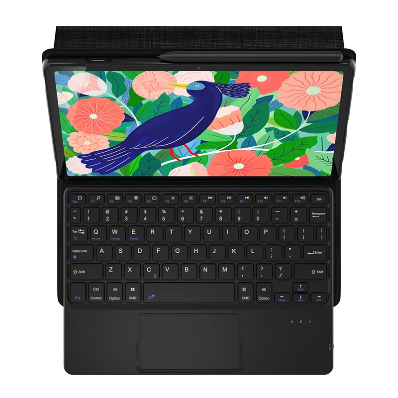

Case Samsung Galaxy Tab S7 11'' Keyboard Case Tab S7 Plus 12.4'' Cover English Layout Pen Slot holder Bluetooth Keyboard shell