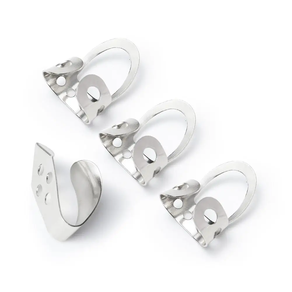 

Guitar Pick Set Adjustable Size Metal Finger Picks with Holes