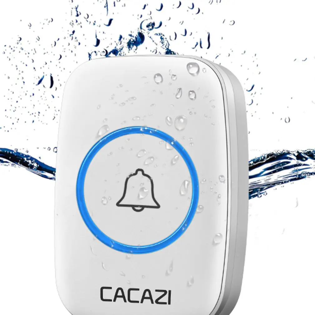 

CACAZI Wireless Waterproof Doorbell 300m Range US EU Plug Home Intelligent Door Bell Chime 1 2 Button 1 2 3 Receiver