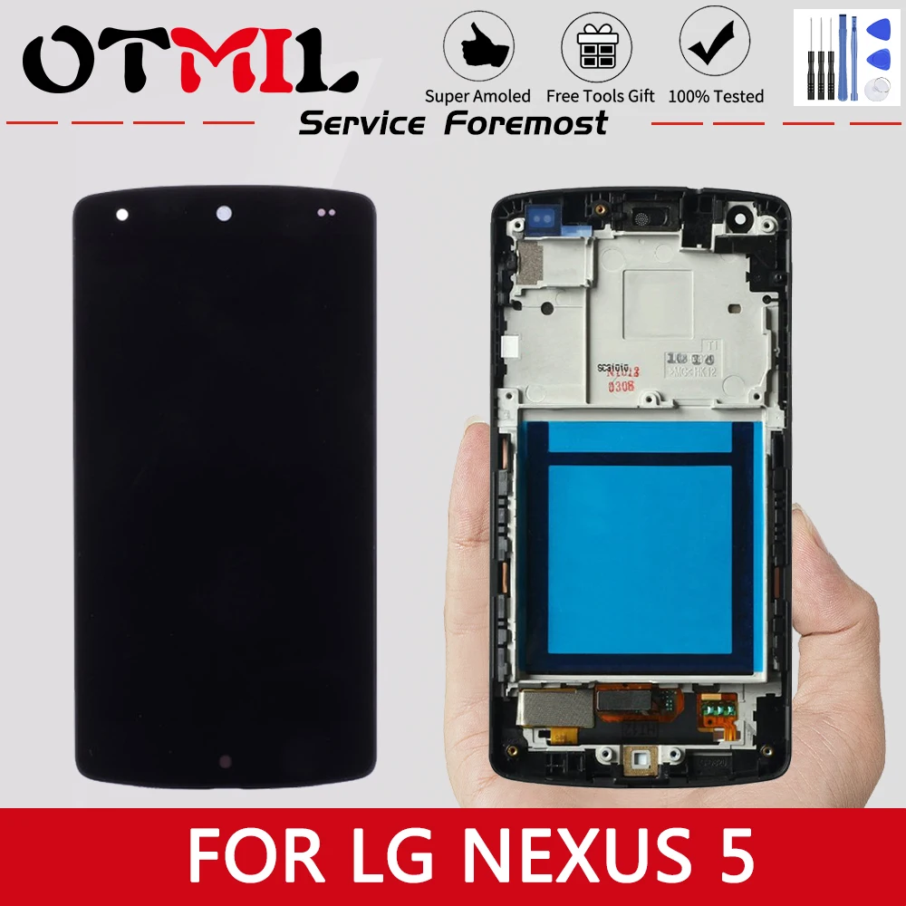 Оригинальный ЖК дисплей 4 95 дюйма для LG Nexus 5 сенсорный экран рамка дигитайзер в
