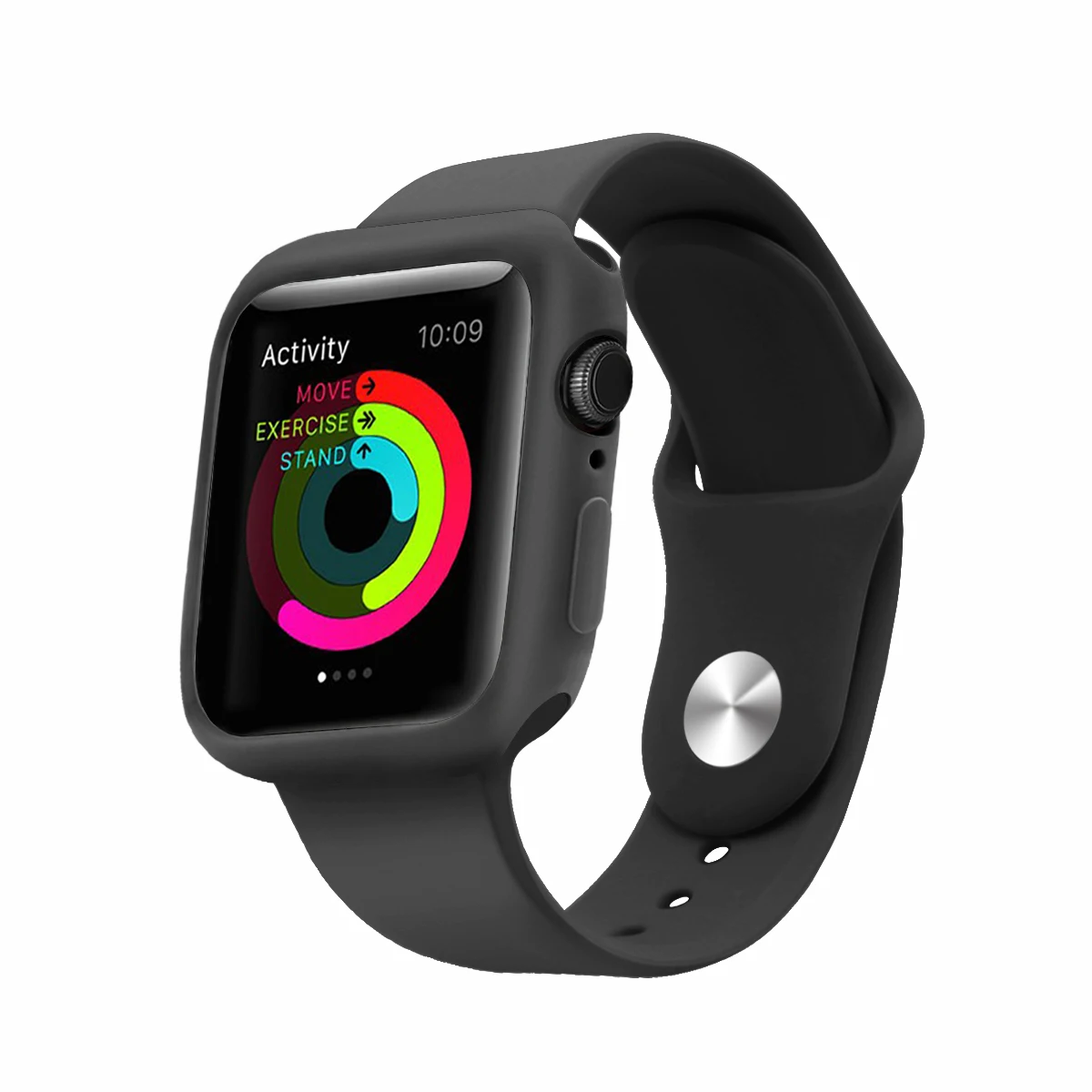 Защитный чехол и ремешок для apple watch 4, 5, 44 мм, 40 мм, мягкий силиконовый браслет 2 в 1, подходит для iwatch series 3, 2, 1, 42 мм, 38 мм