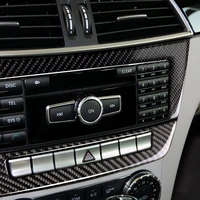 auto sticker for mercedes benz c class w204 c220 cdi c200 c350 air conditioning cd panel carbon fiber car modification