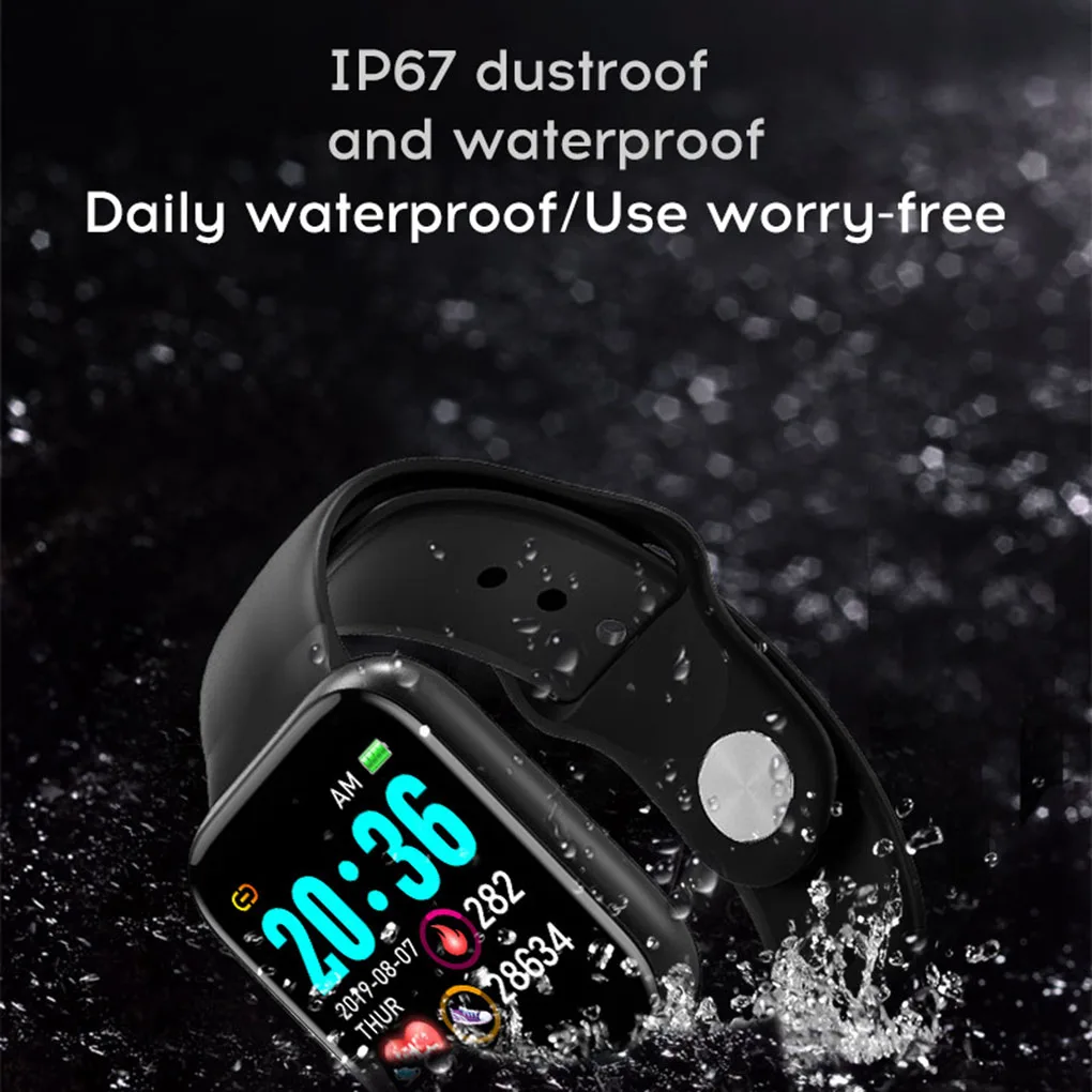 Y68 Smart Watch Blood Pressure Monitor Clock Waterproof Fitness Bracelet Digital Electronic for Android IOS | Электроника