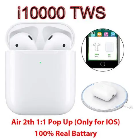 Обновление i10000 наушники-вкладыши TWS с 1:1 беспроводная гарнитура с Bluetooth 6D супер бас twsi10000 для iPhone Android pk i20 i30 i60 i1000 i200 наушники-вкладыши Tws