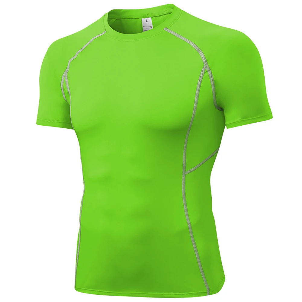 Men Dry Fit T Shirt Sports T-shirt Compression Underwear Gym Clothing Running Fitness Bodybuilding Sportswear Rashguard MMA
