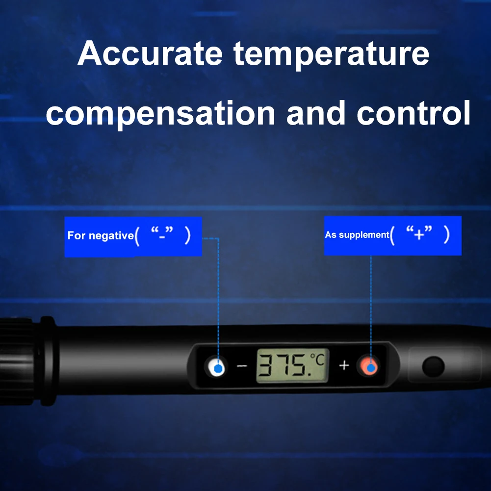 

80W Tool Burning Embossing Welding Lead Free Adjustable Temperature Wireman Digital Display Electrical Soldering Iron Cusp