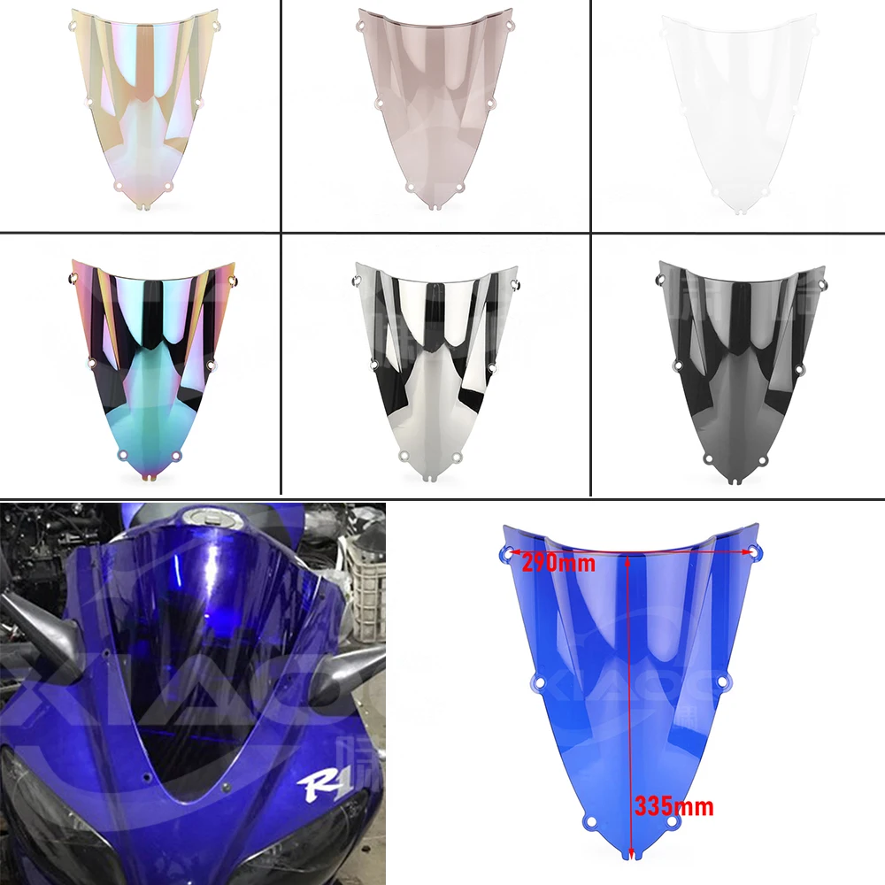 

YZF R1 Windscreen Double Bubble Windshield For YAMAHA YZF 1000 R1 1998 1999 Motorcycle Wind Deflectors Accessories