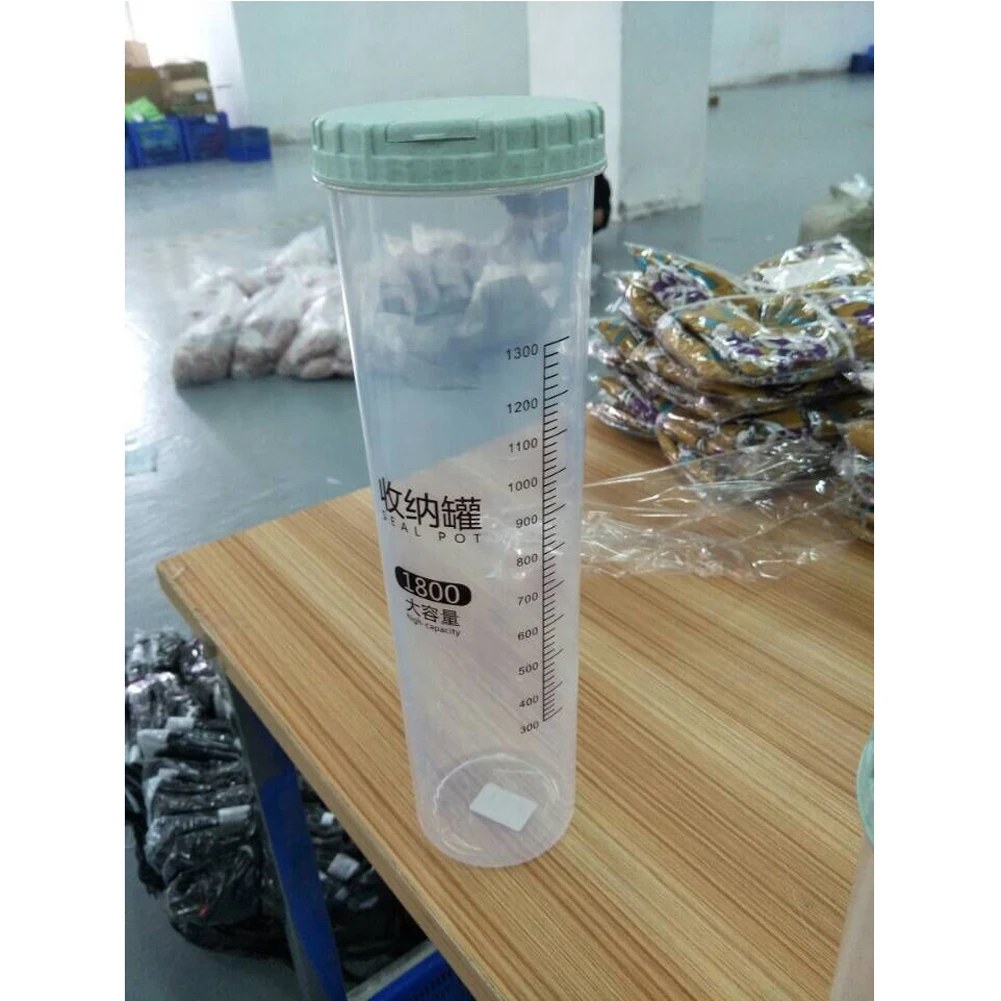 green 1800ml Кухня сушеная еда крупа мука макаронные изделия контейнер для таблеток контейнер для риса герметичная коробка - Цвет: green 1800ml