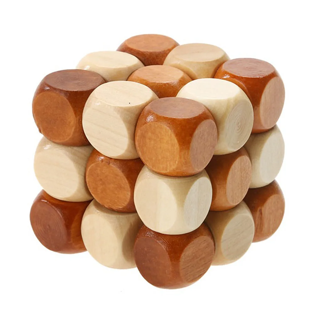 

3D Wooden Puzzle Novelty Toys Educational Magic Cube Brain Teaser IQ Mind Game For Children Adult Snake Shape