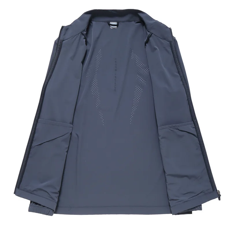 

Summer 2021 new men's fattening plus size fashion casual stand collar sunscreen clothes men's skin thin coat