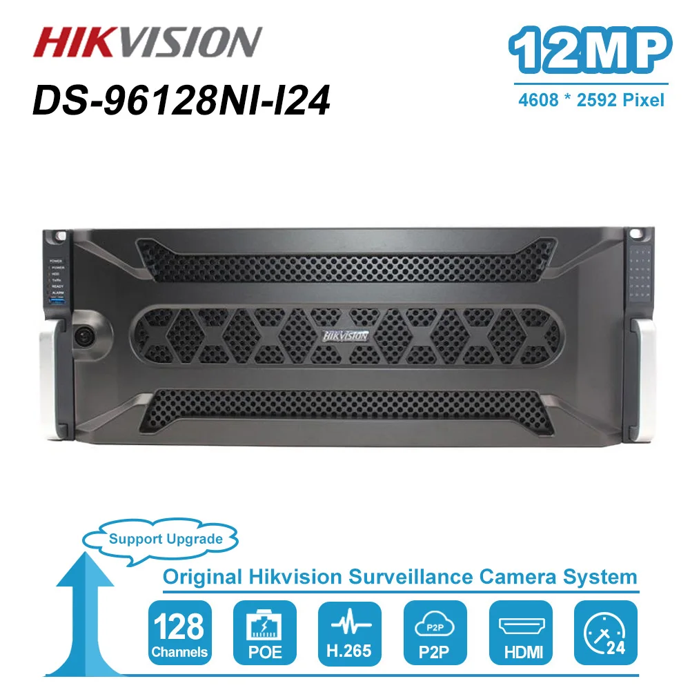Hikvision новый супер сетевой видеорегистратор 128 каналов до 12 МП видеовыходы с