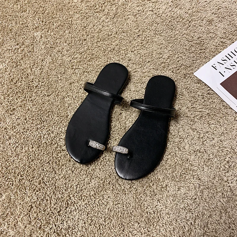 

Sandals and slippers female wear 2020 toe all-match flat bottom slippers female fashion