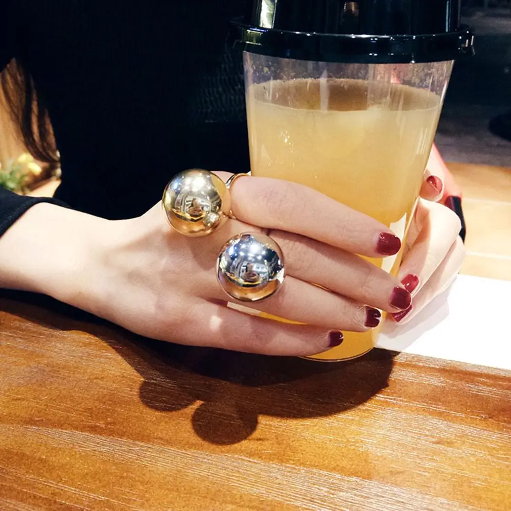 1 шт. Индивидуальные женские кольца стильное и модное большое металлическое