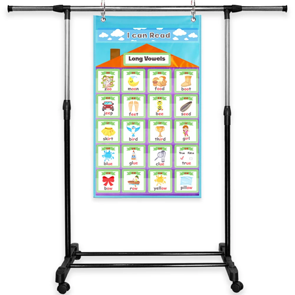 

1 Set Hanging Pocket Chart Letter Cards Creative Portable Pocket Chart