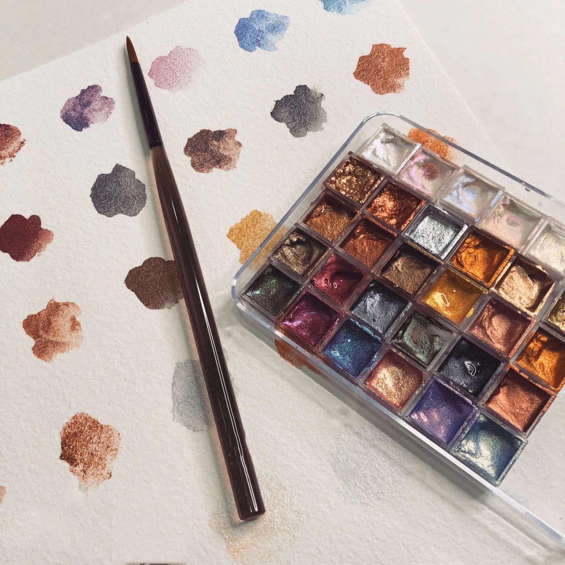 

Ins Metal Pearlescent Watercolor Color 30-color Separate Watercolor Set Nail Dye Special Bright Pearlescent Solid Watercolor Set