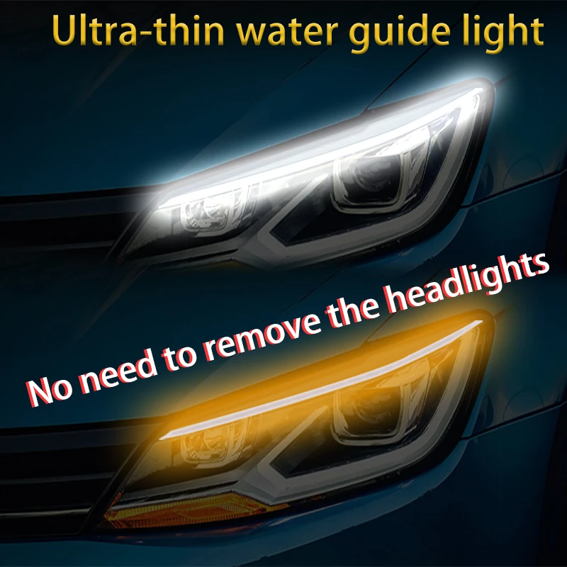 

Car LED DRL Daytime Running Light Flow Auto Headlight Surface Decorative Lamp 1 Pair Brake Turn Signal Waterproof Flexible
