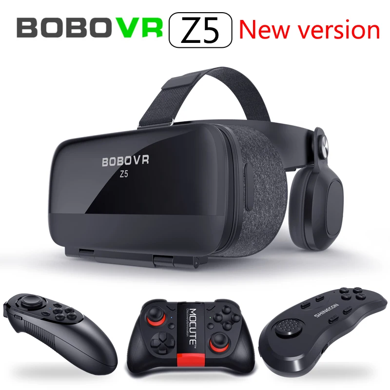 

NEW Global Version BOBOVR Z5 Virtual Reality Headset VR Box 3D glasses Cardboard for Daydream smartphones Full package GamePad