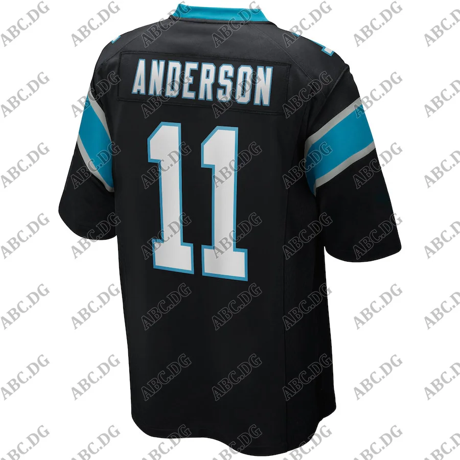 

Customized Stitch American Football Jersey Men Women Kid Youth Carolina Robby Anderson Black Game Player Jersey