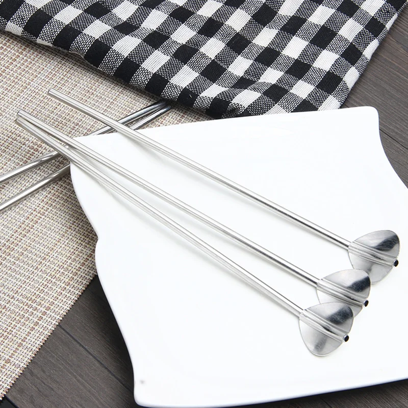 6pcs Stainless Steel Heart Shape Metal Drinking Straw Reusable Straws Cocktail Spoons Set for Home Party Wedding Decoration | Дом и сад