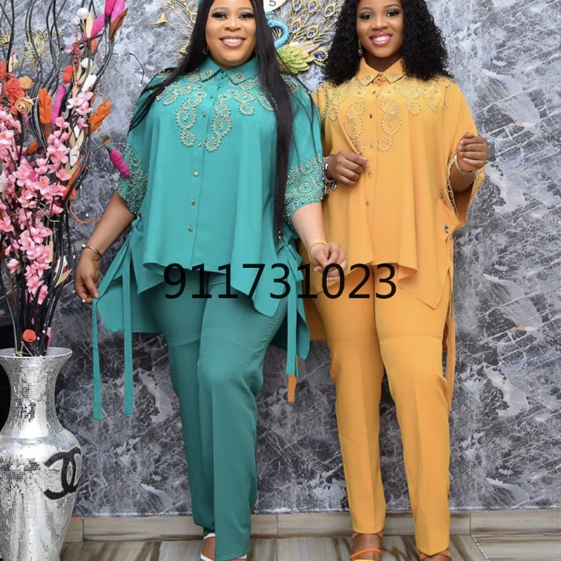 Одежда в африканском стиле для женщин лето 2021 комплект из двух предметов