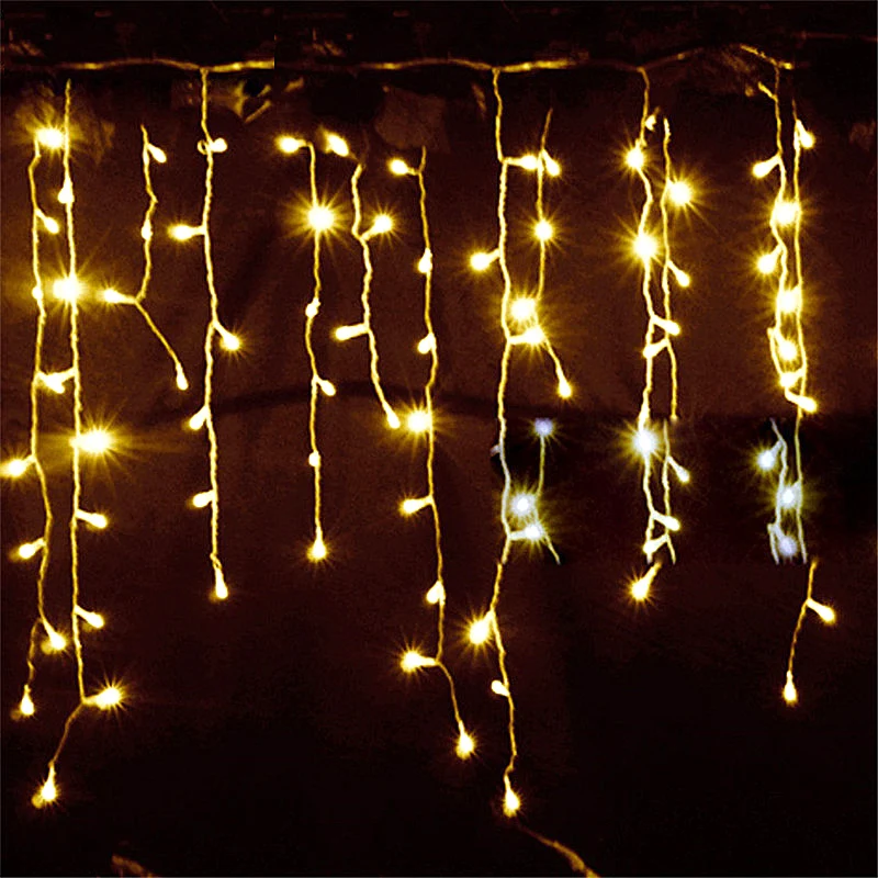 

String lights Christmas outdoor decoration Drop 5m Droop 0.3m/ 0.4m/0.5m curtain icicle string led lights Garden Party 220V 110V